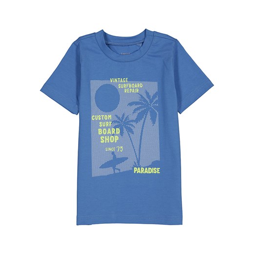 T-shirt chłopięce niebieski Lamino z krótkim rękawem 
