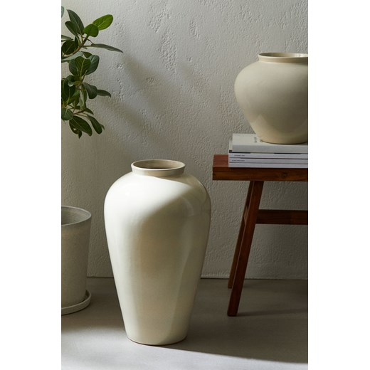 H & M - Duży wazon z terakoty - Biały ze sklepu H&M w kategorii Wazony - zdjęcie 170430096