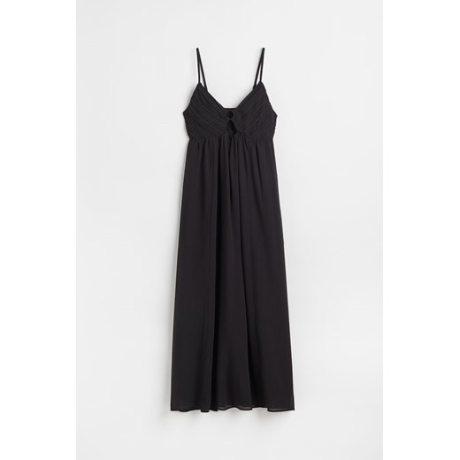 H & M - Szyfonowa sukienka na ramiączkach - Czarny H & M 36 H&M