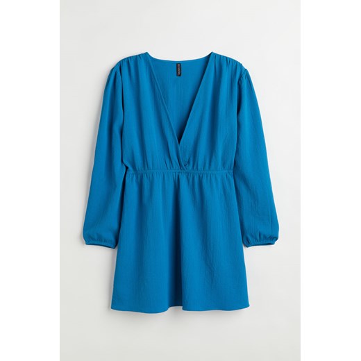 H & M - H & M+ Krepowana sukienka - Niebieski H & M XXL H&M