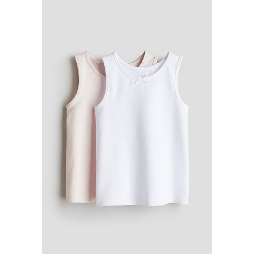 H & M - Koszulka 2-pak - Różowy ze sklepu H&M w kategorii Podkoszulki dziecięce - zdjęcie 170430347