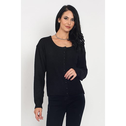 ASSUILI Kardigan w kolorze czarnym ze sklepu Limango Polska w kategorii Swetry damskie - zdjęcie 170430736