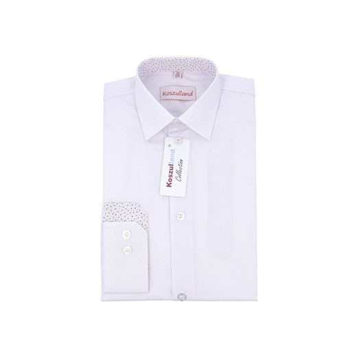 Elegancka koszula dla chłopca- biała z długim rękawem Koszulland 122 5.10.15