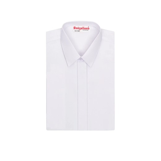Biała koszula chłopięca slim z krótkim rękawem Koszulland 164 5.10.15