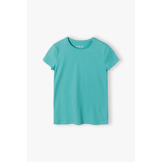Zielona koszulka dla dziewczynki ze sklepu 5.10.15 w kategorii Bluzki dziewczęce - zdjęcie 170431148