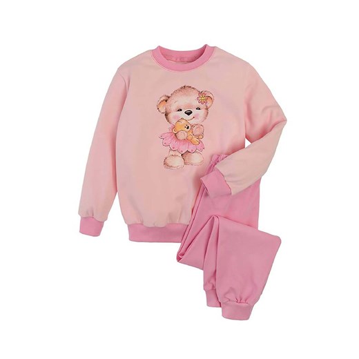 Ciepła dziewczęca piżama różowa Tup Tup- miś ze sklepu 5.10.15 w kategorii Piżamy dziecięce - zdjęcie 170431176