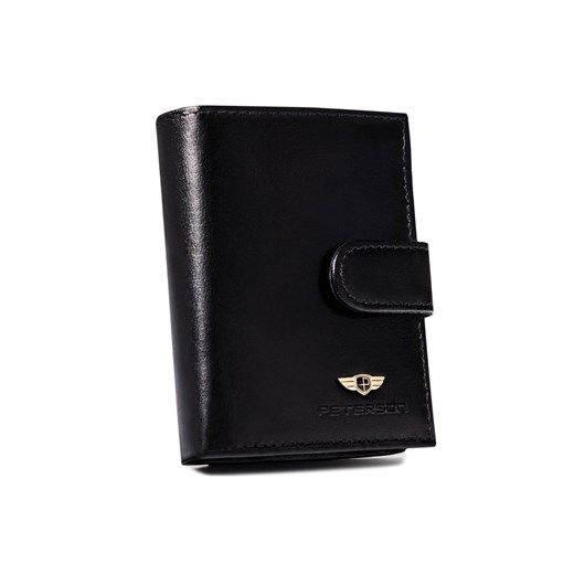 Skórzany portfel męski zapinany na zatrzask - Peterson ze sklepu 5.10.15 w kategorii Portfele męskie - zdjęcie 170431179
