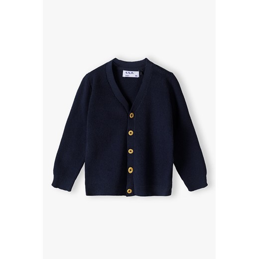 Elegancki granatowy sweter dla niemowlaka - 5.10.15. ze sklepu 5.10.15 w kategorii Bluzy i swetry - zdjęcie 170431187