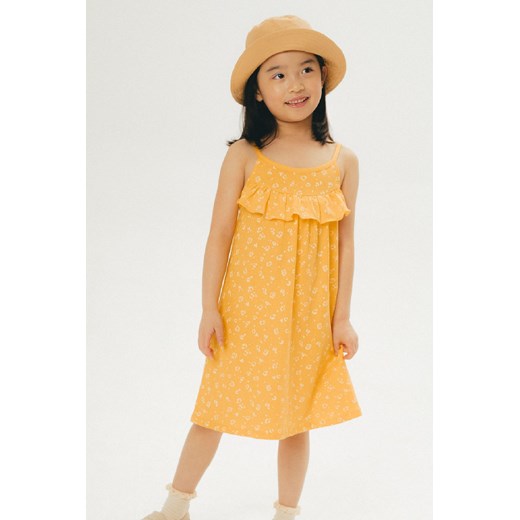 Letnia żółta sukienka dla dziewczynki w drobne kwiaty 5.10.15. 104 5.10.15