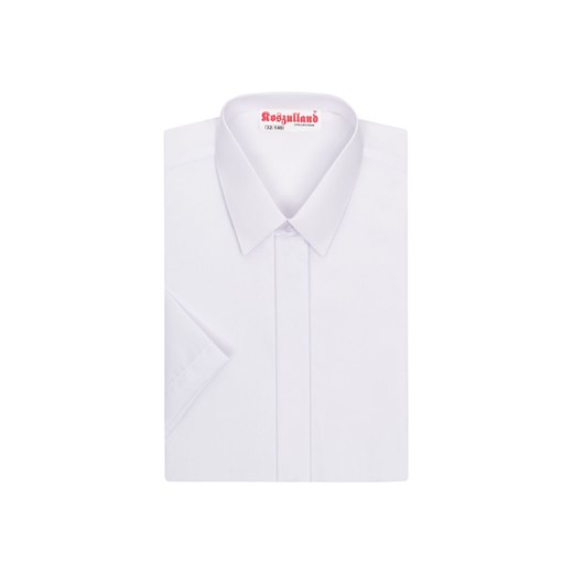 Koszula chłopięca biała z krótkim rękawem  Plus Size ze sklepu 5.10.15 w kategorii Koszule chłopięce - zdjęcie 170431249