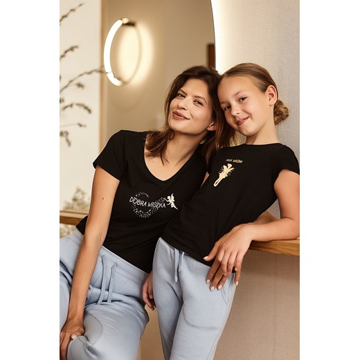 T-shirt damski z napisem Dobra Wróżka czarny ze sklepu 5.10.15 w kategorii Bluzki damskie - zdjęcie 170431267