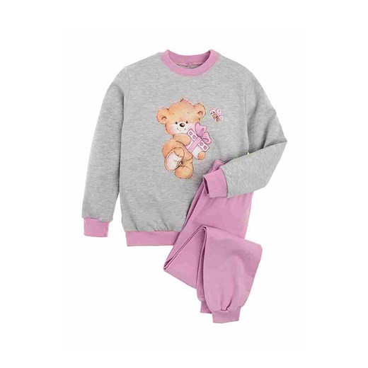 Dziewczęca piżama ciepła szaro-fioletowa Tup Tup- miś ze sklepu 5.10.15 w kategorii Piżamy dziecięce - zdjęcie 170431329