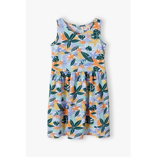 Sukienka z kolorowym motywem roślinnym ze sklepu 5.10.15 w kategorii Sukienki dziewczęce - zdjęcie 170431335