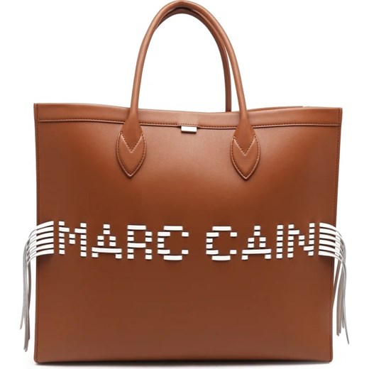 Shopper bag Marc Cain brązowa matowa na ramię 