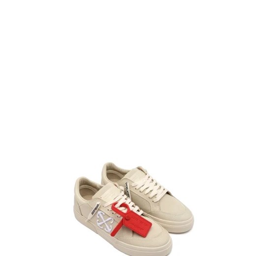 Buty sportowe damskie Off-White sneakersy na płaskiej podeszwie sznurowane skórzane