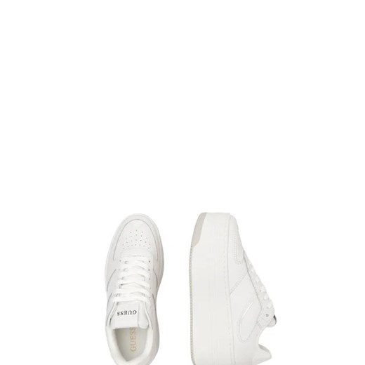 Buty sportowe damskie Guess sneakersy wiązane z tkaniny białe 