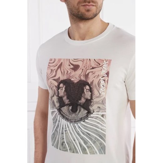 T-shirt męski biały Joop! z krótkim rękawem letni