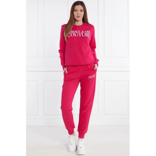 Spodnie damskie Versace Jeans sportowe z bawełny
