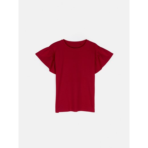 GATE Klasyczny bawełniany t-shirt z marszczeniami 34 ze sklepu gateshop w kategorii Bluzki damskie - zdjęcie 170436026