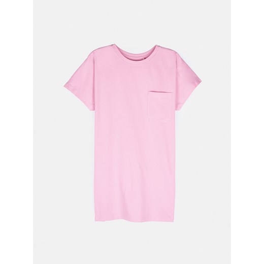 GATE T-shirt basic z bawełny, z kieszenią z przodu 34 ze sklepu gateshop w kategorii Bluzki damskie - zdjęcie 170436088