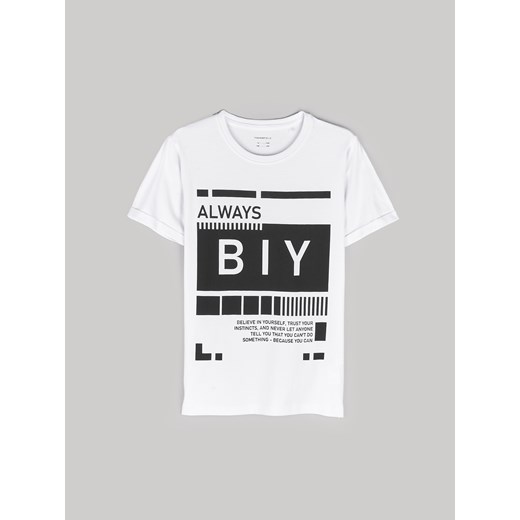 GATE Bawełniana koszulka z nadrukiem 3Y ze sklepu gateshop w kategorii T-shirty chłopięce - zdjęcie 170436536