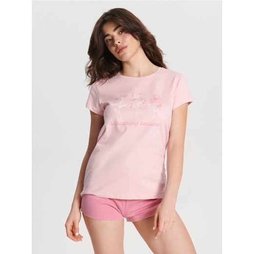 Sinsay - Piżama bawełniana - różowy ze sklepu Sinsay w kategorii Piżamy damskie - zdjęcie 170439006