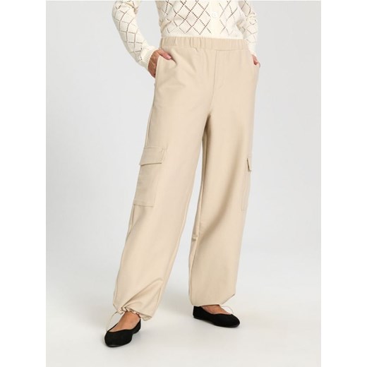 Sinsay - Spodnie parachute - beżowy ze sklepu Sinsay w kategorii Spodnie damskie - zdjęcie 170439047