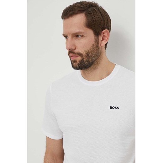 BOSS t-shirt męski kolor biały gładki S ANSWEAR.com