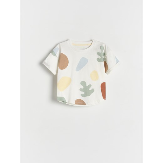 Reserved - T-shirt oversize - złamana biel ze sklepu Reserved w kategorii Koszulki niemowlęce - zdjęcie 170439417