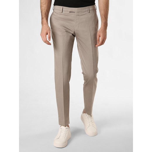 JOOP! Spodnie - Blayr Mężczyźni Slim Fit Wełna taupe jednolity ze sklepu vangraaf w kategorii Spodnie męskie - zdjęcie 170441895