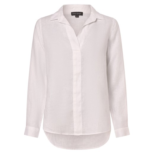 Franco Callegari Damska bluzka lniana Kobiety len biały jednolity ze sklepu vangraaf w kategorii Bluzki damskie - zdjęcie 170442846