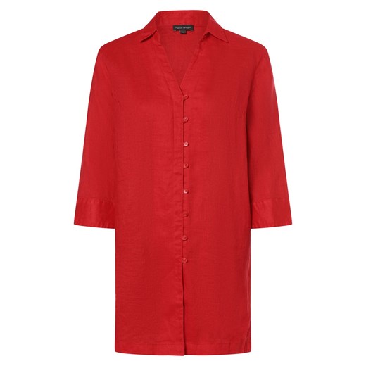 Franco Callegari Damska bluzka lniana Kobiety len czerwony jednolity ze sklepu vangraaf w kategorii Koszule damskie - zdjęcie 170442855