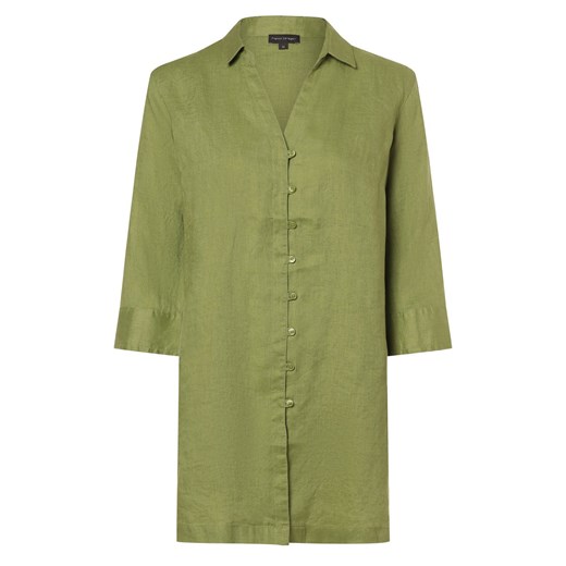 Franco Callegari Damska bluzka lniana Kobiety len groszkowy jednolity ze sklepu vangraaf w kategorii Koszule damskie - zdjęcie 170442856