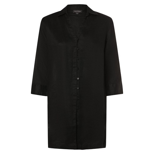 Franco Callegari Damska bluzka lniana Kobiety len czarny jednolity ze sklepu vangraaf w kategorii Bluzki damskie - zdjęcie 170442857