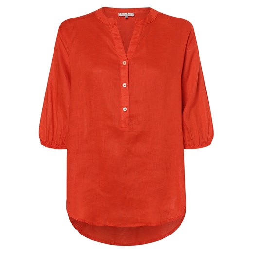 Marie Lund Lniana bluzka damska - Bella Kobiety len czerwony jednolity ze sklepu vangraaf w kategorii Bluzki damskie - zdjęcie 170442896