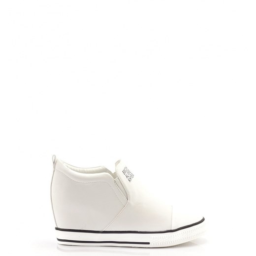Białe Sneakersy White Sneakers Margot born2be-pl  materiałowe