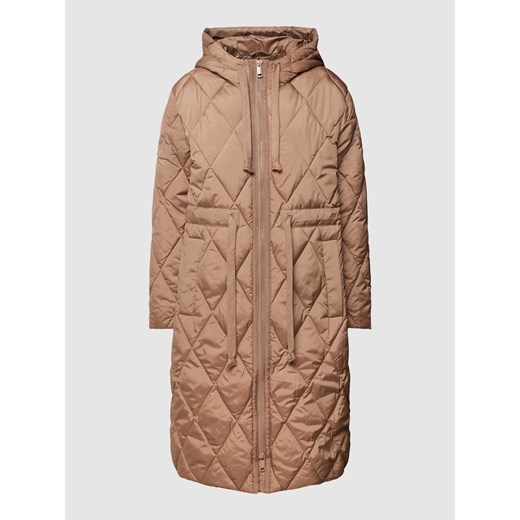 Płaszcz pikowany ze ściągaczem w talii model ‘OUTDOOR’ ze sklepu Peek&Cloppenburg  w kategorii Płaszcze damskie - zdjęcie 170445656