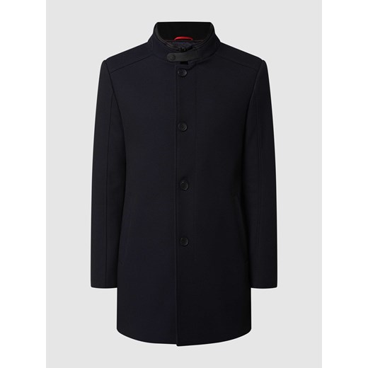 Krótki płaszcz o kroju regular fit z plisą w kontrastowym kolorze model ‘Ciliverpool’ ze sklepu Peek&Cloppenburg  w kategorii Płaszcze męskie - zdjęcie 170445958