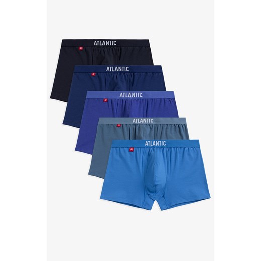 5-pack Bawełniane bokserki męskie 5SMH-004, Kolor granatowo-niebieski, Rozmiar M, ATLANTIC ze sklepu Intymna w kategorii Majtki męskie - zdjęcie 170446297