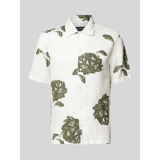 Koszula lniana o kroju regular fit z nadrukiem z motywem ze sklepu Peek&Cloppenburg  w kategorii Koszule męskie - zdjęcie 170451007