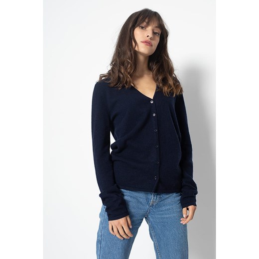 AUTHENTIC CASHMERE Kaszmirowy kardigan &quot;Chalais&quot; w kolorze granatowym ze sklepu Limango Polska w kategorii Swetry damskie - zdjęcie 170466778