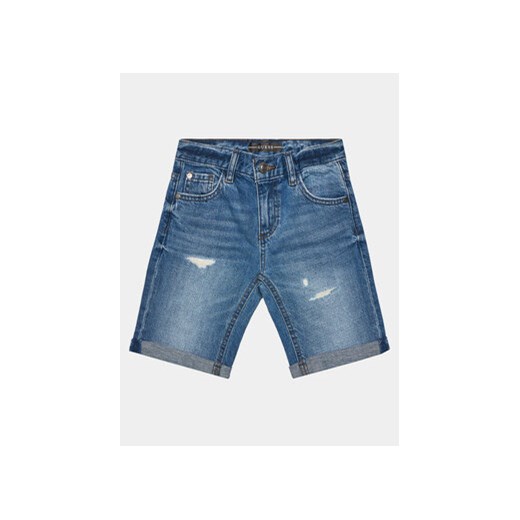 Guess Szorty jeansowe L4GD16 D41E0 Niebieski Regular Fit ze sklepu MODIVO w kategorii Spodenki chłopięce - zdjęcie 170467849
