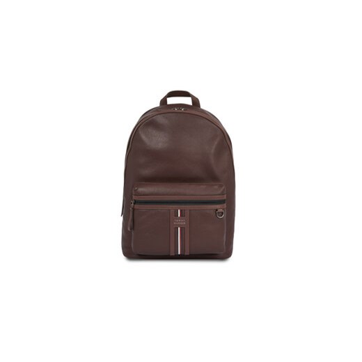Tommy Hilfiger Plecak Th Premium Leather Backpack AM0AM12224 Brązowy ze sklepu MODIVO w kategorii Plecaki - zdjęcie 170467945