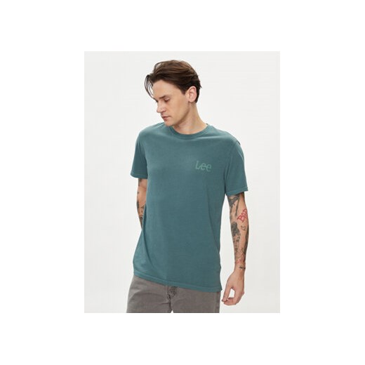 Lee T-Shirt Wobbly 112349081 Zielony Regular Fit ze sklepu MODIVO w kategorii T-shirty męskie - zdjęcie 170468309