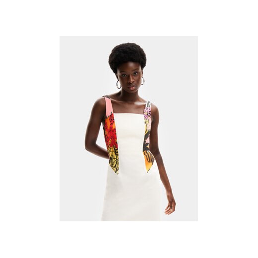 Desigual Sukienka letnia MONSIEUR CHRISTIAN LACROIX Marbella 24SWVW75 Biały Slim Fit ze sklepu MODIVO w kategorii Sukienki - zdjęcie 170468567