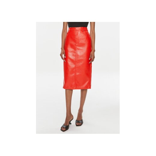 ROTATE Spódnica z imitacji skóry 1122941292 Czerwony Regular Fit ze sklepu MODIVO w kategorii Spódnice - zdjęcie 170468665