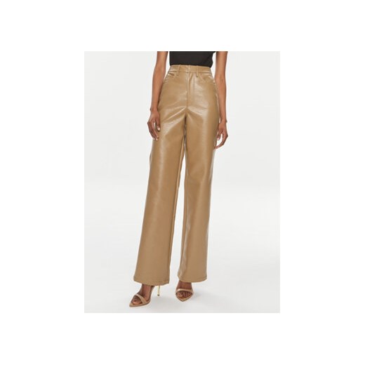 ROTATE Spodnie z imitacji skóry 1121432512 Brązowy Regular Fit ze sklepu MODIVO w kategorii Spodnie damskie - zdjęcie 170468746