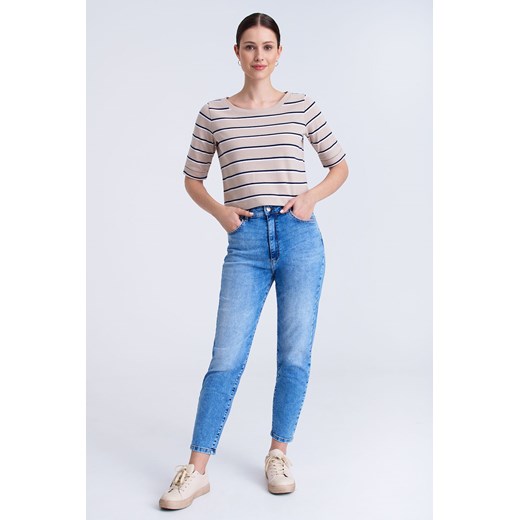 Spodnie jeansowe mom fit niebieskie ze sklepu 5.10.15 w kategorii Jeansy damskie - zdjęcie 170469658
