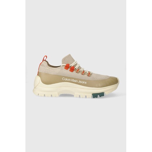 Calvin Klein Jeans sneakersy HYBRID SHOE LACEUP K kolor beżowy YM0YM00727 ze sklepu ANSWEAR.com w kategorii Buty sportowe męskie - zdjęcie 170471079