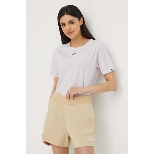 BOSS t-shirt damski kolor fioletowy ze sklepu ANSWEAR.com w kategorii Bluzki damskie - zdjęcie 170471157